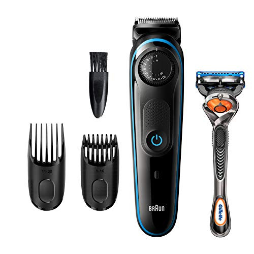 Braun Beard Trimmer BT3240  Hair Clippers for Men  Cordless and Rechargeable with Gillette ProGlide Razor
