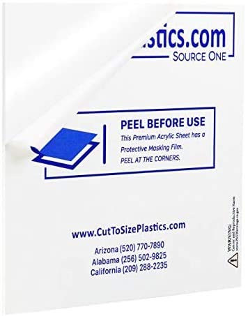 SOURCEONE-ORG Premium 1-4 Clear Acrylic PlexiGlass Sheet -6 X 8-