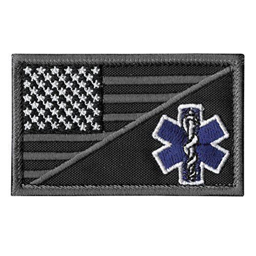 LEGEEON ACU EMS EMT Star of Life USA Flag Subdued Paramedic Medical Morale Tactical Army Gear Fastener Patch LEGEEON ACU EMS EMT Star of Life USA Flag Subdued Paramedic Medical Morale Tactical Army Gear Fastener Patch