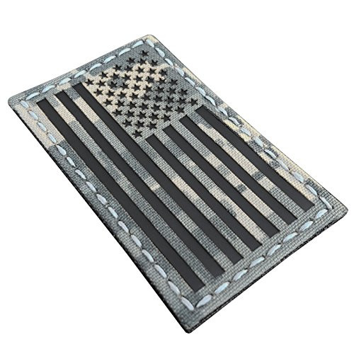 ACU Infrared IR USA American Flag 3-5x2 IFF Tactical Morale Touch Fastener Patch