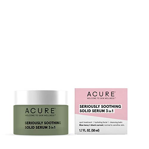 ACURE Seriously Soothing Solid Serum 3 in 1 - 100 Vegan - For Dry to Sensitive Skin - Blue Tansy and Black Currant - Multi-Functional - Spot Treatment ACURE Seriously Soothing Solid Serum 3 in 1 - 100 Vegan - For Dry to Sensitive Skin - Blue Tansy and Black Currant - Multi-Functional - Spot Treatment