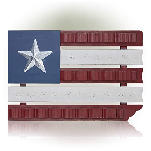Alpine Corporation IAR160 Alpine Wood and Metal America Wall Décor  Multicolor Alpine Corporation IAR160 Alpine Wood and Metal America Wall Décor  Multicolor