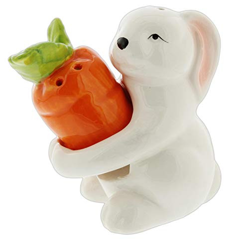 Ceramic Bunny and Carrot Salt and Pepper Shaker Set