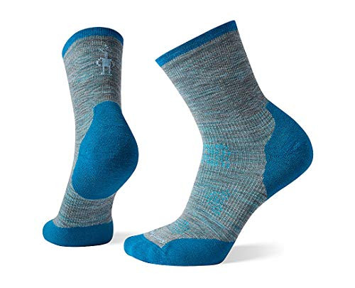 Smartwool PhD Run Cold Weather Mid Crew Lunar Gray MD -Womens Shoe 7-9-5-