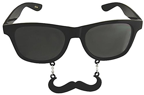 Costume Sunglasses Black Handlebar Sun-Staches Party Favors UV400  One Size Fits Most