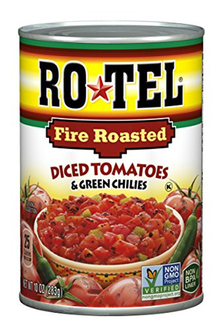 ROTEL Fire Roasted Diced Tomatoes and Green Chilies  10 Ounce