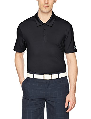 adidas Golf Mens Ultimate Solid Polo  Black  X-Large