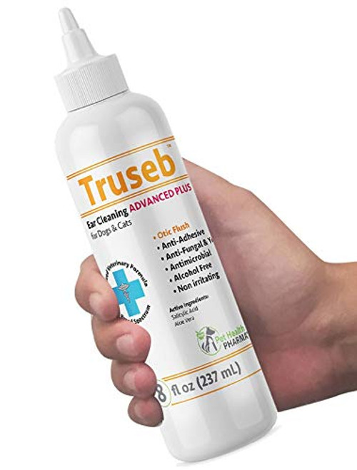 Truseb - 1 Ear Cleaner ADVANCED PLUS Solution Formula for Cats and Dogs Pet Cleaning Ear Wash - Aloe Ear Infection Treatment Yeast Mite Odor It Truseb - 1 Ear Cleaner ADVANCED PLUS Solution Formula for Cats and Dogs Pet Cleaning Ear Wash - Aloe Ear Infection Treatment Yeast Mite Odor It