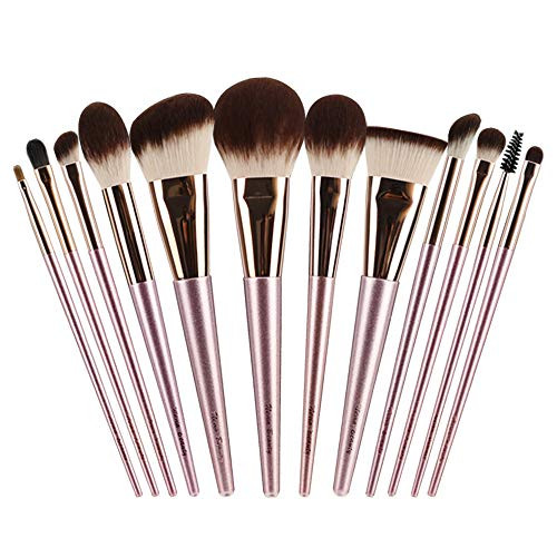 Neria Makeup Brushes Set 12Pcs Blending Brush Highlighter Concealer Synthetic Bristles Synthetic Fiber Professional Make Up Brush Kits Neria Makeup Brushes Set 12Pcs Blending Brush Highlighter Concealer Synthetic Bristles Synthetic Fiber Professional Make Up Brush Kits