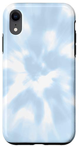 iPhone XR Aesthetic Light Blue Pastel Tie Dye Case