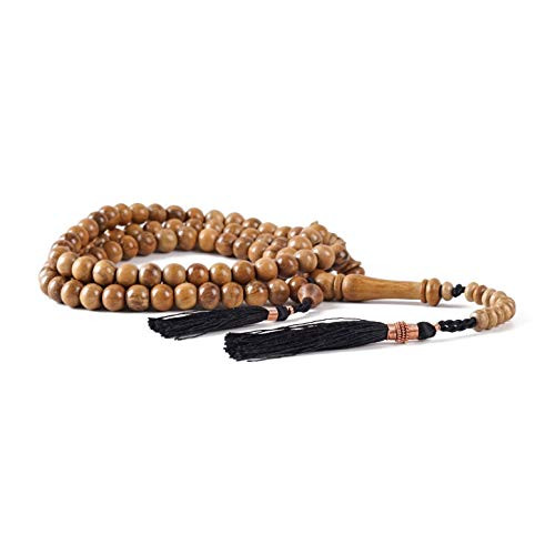 Oud Wood Tasbih Prayer Beads Islam - 99 8mm Natural Agarwood Muslim Prayer Beads - Tasbeeh Counter - Zikr Beads - Rosary Beads - Masbaha Beads - Hand