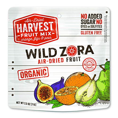 Wild Zora Air Dried Organic Fruit Snack - Harvest Fruit Mix - With Orange Figs and Pear - Vegan Snacks - No Added Sugar - No Dyes or Sulfites - -3-P Wild Zora Air Dried Organic Fruit Snack - Harvest Fruit Mix - With Orange Figs and Pear - Vegan Snacks - No Added Sugar - No Dyes or Sulfites - -3-P