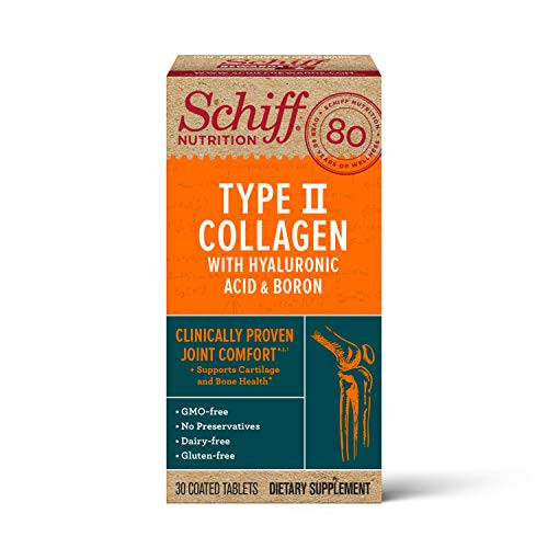 Type II Collagen  Hyaluronic Acid and Boron Joint Health Tablets  Schiff -30 count in a bottle- Clinically Proven Joint Comfort Supplement That Supports