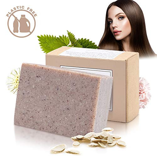 Handmade Hair Shampoo Bar - Organic Solid Soap Hair Treatment Cruelty-Free Natural Ingredients Sulfate Free Hair Care Bar for Women Men Kids Ploygonum Multflornm Ginger Shampoo, 3.5 OZ