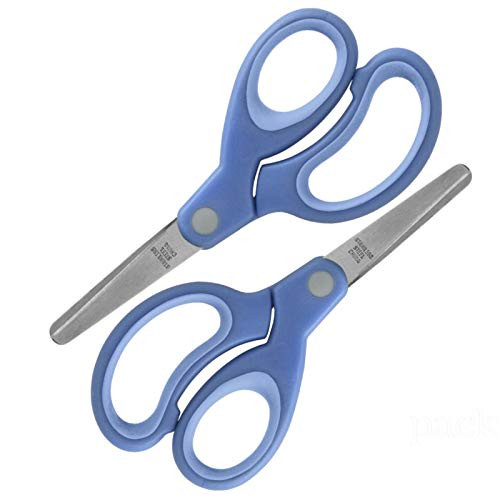 1InTheOffice 5 Kids Blunt End Scissors -2 pack-