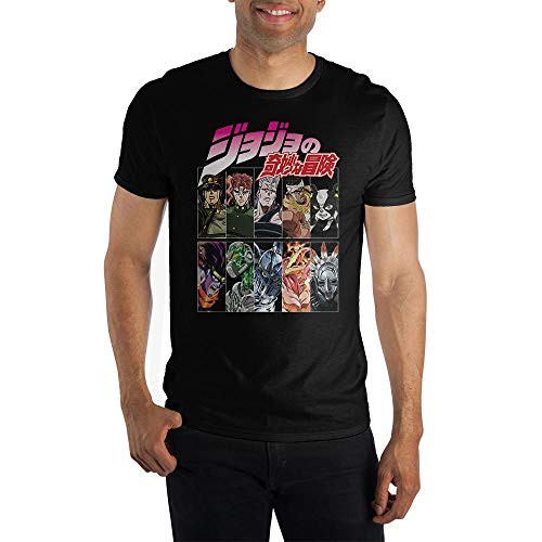 JoJos Bizarre Adventure Stardust Crusaders Joestar Group Black Short-Sleeve T-Shirt-Medium