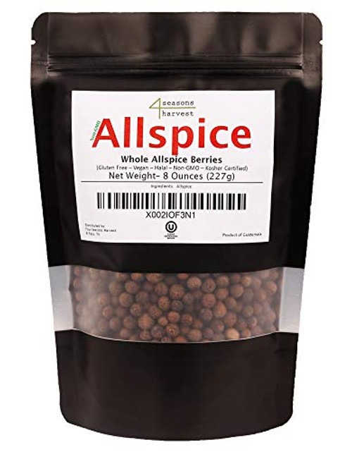 Four Seasons Harvest Whole Allspice -Non-GMO and Kosher Certified- - 8 Oz Four Seasons Harvest Whole Allspice -Non-GMO and Kosher Certified- - 8 Oz