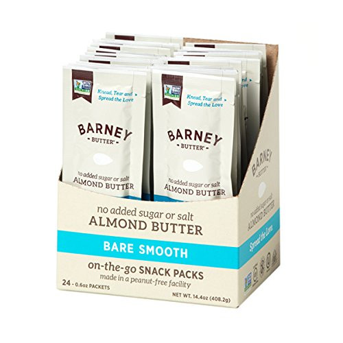 Barney Butter Almond Butter Bare Smooth Snack Pack  24 Count