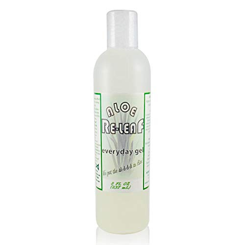 Aloe Re-Leaf Everday Gel Great for Acne  Sunburn  Minor burns  Insect bites and Fever Reduction -8oz- G