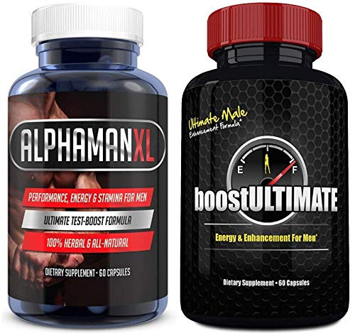 AlphaMAN XL Male Pills - - Enlargement Booster Increases Energy  Mood and Endurance-boostULTIMATE Testosterone Booster Pills  Low T Supplement with Tong