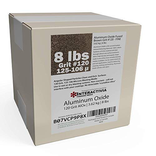 120 Aluminum Oxide - 8 LBS - Fine Sand Blasting Abrasive Media for Blasting Cabinet or Blasting Guns-