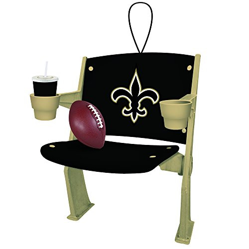 Team Sports America NFL New Orleans Saints Stadium Chair Christmas Ornament  Small  Multicolored