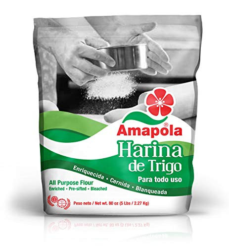 Amapola All Purpose Flour -Harina de Trigo- by Molinos de Puerto Rico - 5 LB -80oz-