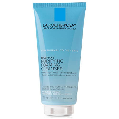 La Roche-Posay Toleriane Face Wash Cleanser  Purifying Foaming Cleanser for Normal Oily and Sensitive Skin  6-76 Fl Oz