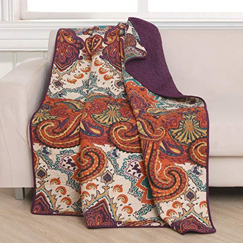 Greenland Home Nirvana Throw Blanket 50 Inches x 60 Inches Spice