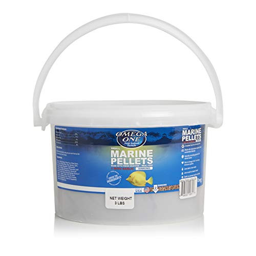 Omega One Garlic Marine Pellets  Sinking  2mm Small Pellets  3 lb Bucket
