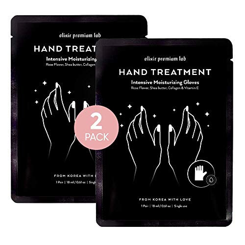 Moisturizing Gloves KOREAN Hand Mask - Best Collagen Exfoliating Gloves for Hands and Nails - Spa Treatment with Shea Butter  Best Moisturizer Hand M