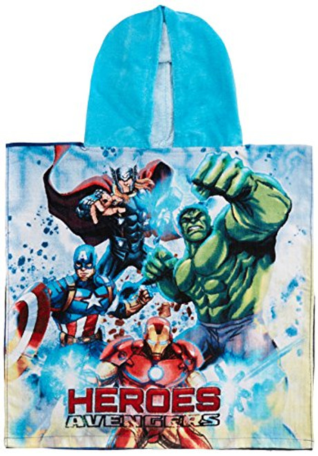Marvel Avengers Kids Hooded Poncho Towel -Blue- Marvel Avengers Kids Hooded Poncho Towel -Blue-