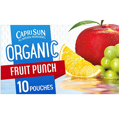 Capri Sun Organic Fruit Punch Ready-to-Drink Juice -40 Pouches  4 Boxes of 10-