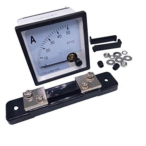 DC 0~50A Analog AMP Current Needle Panel Meter Ammeter XT-72 and Shunt