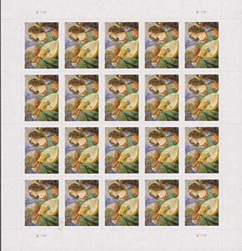 USPS Angel with Lute Sheet of Twenty 44 Cent Stamps Scott 4477