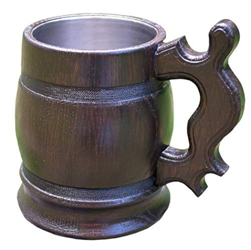 Handmade Beer Mug Wooden Tankard Wood Beer Stein 20 OZ- Wooden Beer Mug - Great Gift Idea for Men