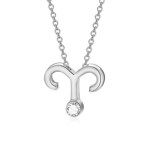 AOBOCO 925 Sterling Silver Aries Sign 