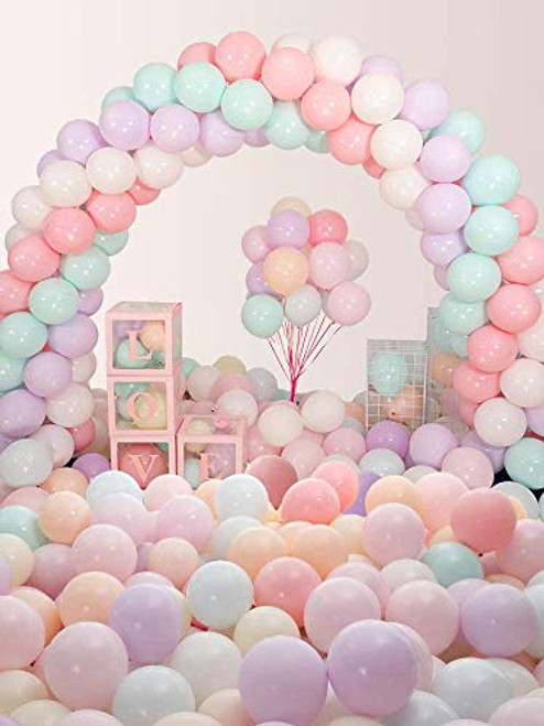 5 inch Pastel Latex Balloons  200pcs 5Assorted Macaron Candy Colored Latex Party Balloons -5 inch-