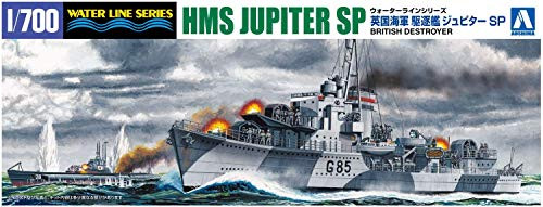 Aoshima 1-700 Scale British Destroyer HMS Jupiter SP - Plastic Model Building Kit  57650
