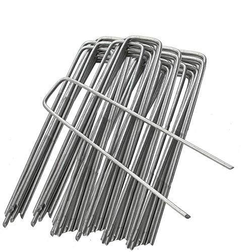 Garden Staples Galvanized Ground Anchors Stakes Pegs Pins Spikes for Securing Lawn Farm Sod Weed Barrier Landscape Grass Fabric Netting 20 PCS Garden Staples Galvanized Ground Anchors Stakes Pegs Pins Spikes for Securing Lawn Farm Sod Weed Barrier Landscape Grass Fabric Netting 20 PCS