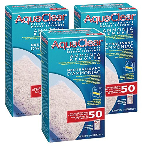-3 Pack- AquaClear 50 Ammonia Remover  5 Ounce