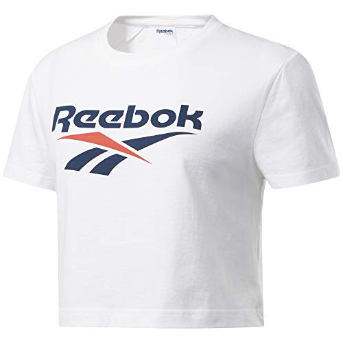 Reebok Classic Vector Crop Tee  White  Small