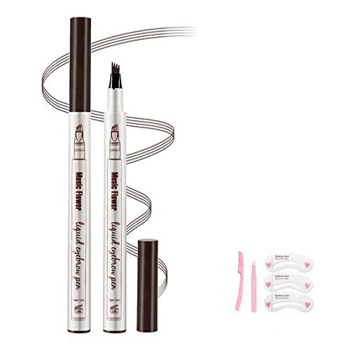 Eyebrow Tattoo Pen -LQQL microblade pen Microblading Eyebrow Pencil with a Micro-Fork Tip Applicator Creates Natural Looking Brows Effortlessly and St