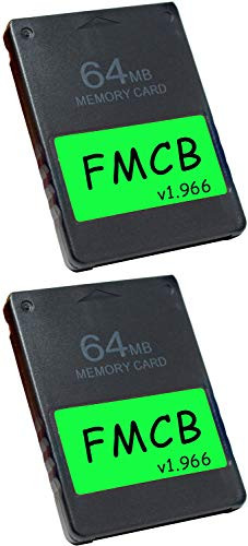 Skywin FMCB Free McBoot Card v1-966 for PS2-2 Pack Plug and Play PS2 Memory Card - 64 GB Memory Card PS2 Runs Games in USB Disk or Hard Disk