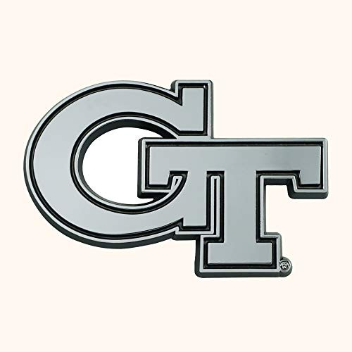 FANMATS NCAA Georgia Tech Chrome Emblemchrome Emblem  Team Colors  One Sized