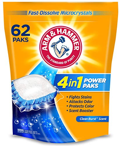 Arm and Hammer 4in1 Laundry Detergent Power Paks  62 Count -Packaging May Vary-