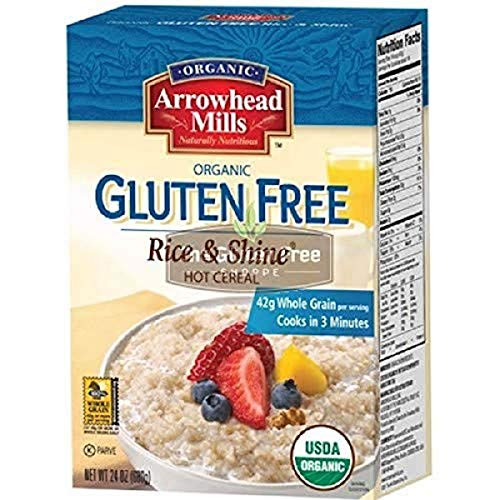 Arrowhead Mills Organic Rice and Shine Hot Cereal  Gluten Free  24 Ounce Box -Pack Of 6-
