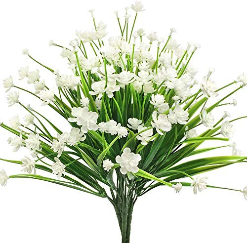 Artificial Flowers Fake Plants Outdoor UV Resistant Plants White Daffodils Faux Plastic Greenery Shrubs Indoor Outside Hanging Planter Garden Resistan Artificial Flowers Fake Plants Outdoor UV Resistant Plants White Daffodils Faux Plastic Greenery Shrubs Indoor Outside Hanging Planter Garden Resistan