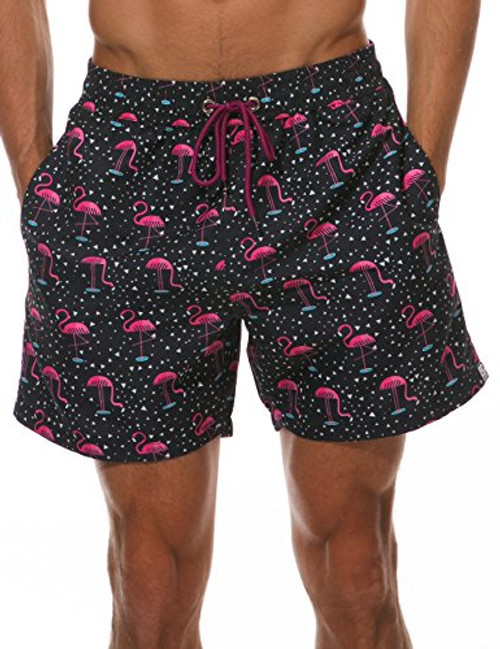 7In Swim Trunks 7In Mens Swim Shorts Men Flamingo Swim Trunks Board Shorts