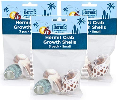 Flukers Hermit Crab Growth Shells  Small -9 Pack-